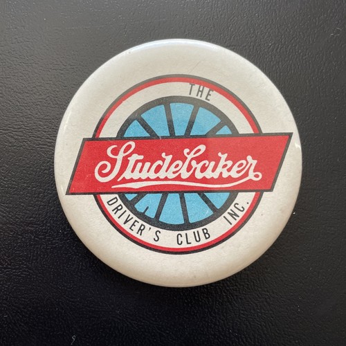 Vintage Studebaker Driver's Club Spilla Pulsante Badge Nome Tag Lotto Orange Impero Capitolo - Foto 8 di 13