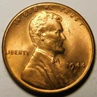 1944 S Lincoln Wheat Cent Penny Red BU  "Actual Coin Pictured"