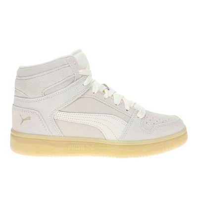 PUMA Rebound Layup Pearlized High Top  Womens Off White Sneakers Casual Shoes 40