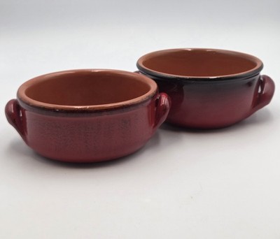 De Silva Terracotta Red Baking Soup Chili Bowl Handles Made In Italy 5.5  (2)