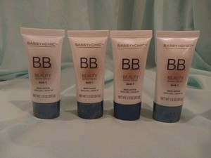 Lot Of 4 Sassy Chic Moisturizing Foundation Dark 1 One Ounce New Sealed
