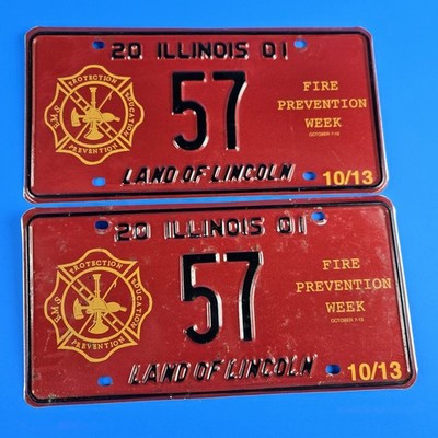 2001 Illinois Firefighters Special Event License ''FIRE PREVENTION WEEK'' L2