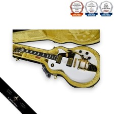 Epiphone Les Paul Custom Alpine White Electric Guitar Bigsby VIBRAMATE