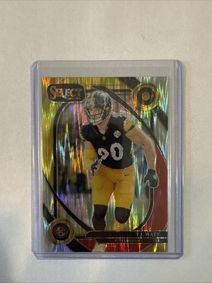 2024 Panini Select - Club Level T.J. Watt #294 Red & Yellow Shock Prizm