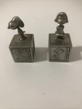Vintage Hallmark Peanuts Gallery Pewter Figurine Lot - 2 ( Snoopy and Lucy )