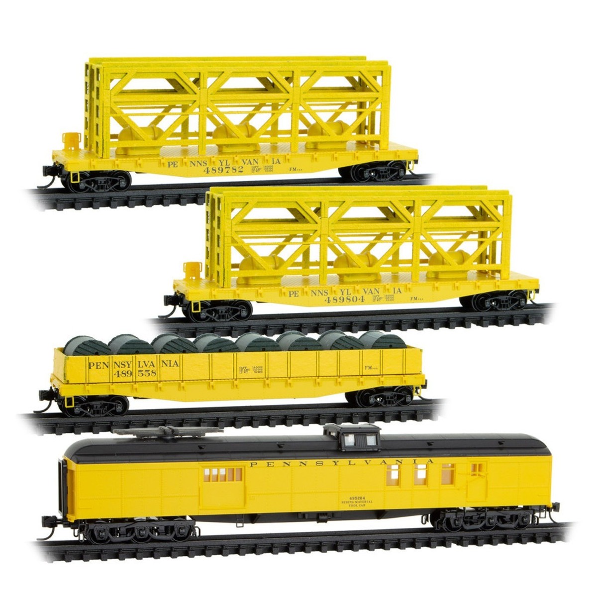 Micro Trains ~ N Scale ~ 50' Flatcars and 70' Baggage Car ~ PRR