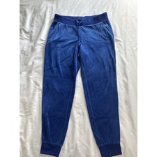 Juicy Couture Velour Pants Jogger Royal Blue Women's Large Y2k Athleisure Sport