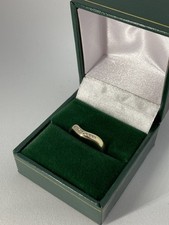 9ct Gold Eternity ring  Undulating Band Diamond Ring