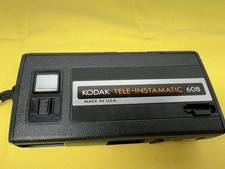 Vintage Kodak Tele-Instamatic Film Camera 608 Black Normal Telephoto Lens