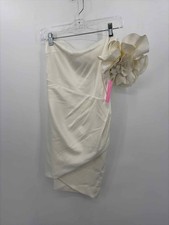 Pre-Owned BHLDN White Size XS One Shoulder Short Sleeveless Dress