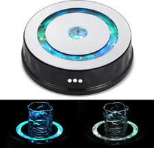 Rotating Display Stand 9Inch/17.6Lb LED Colorful Light 360 Degree Motorized Turn