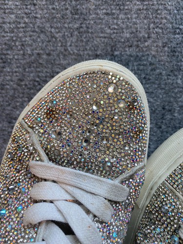 Sneakers Betsey Johnson argento strass plateau SB-SUTON taglia 8M usate in ottime condizioni - Foto 13 di 13