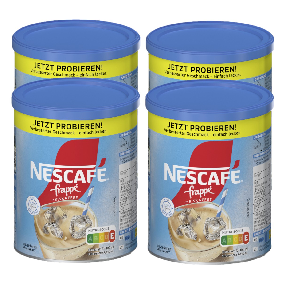Nescafe frappe café helado refrescante mezcla de café 275 g paquete de 4