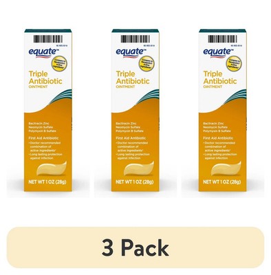 (3 pack) Equate Triple Antibiotic First Aid Ointment, Infection Protection, 1 oz