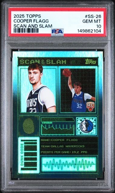2025-26 Cooper Flagg Topps Scan & Slam #SS-26 Mavericks PSA 10 GEM MINT