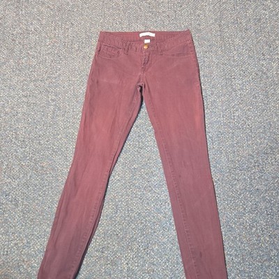 No Boundaries Juniors Purple Dark Wash Skinny Jeans Mid Rise Stretch 5-Pocket