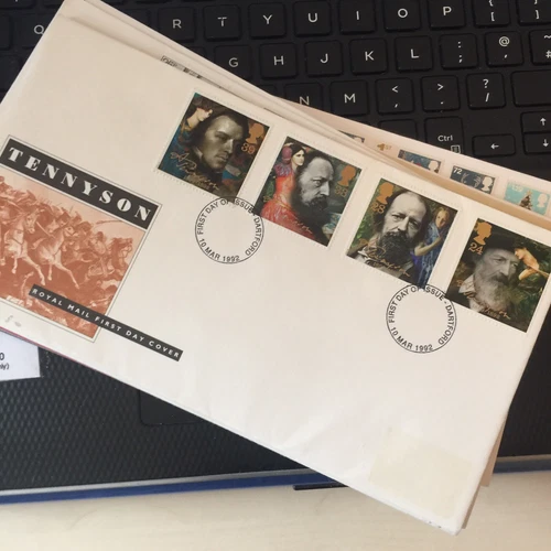 GB Stamps FDC  FIRST DAY COVER 1992 TENNYSON  Dartford Postmark