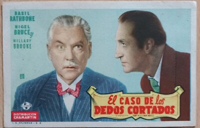 The Woman in Green ORIGINAL Spanish HERALD '45 Sherlock Holmes Basil Rathbone