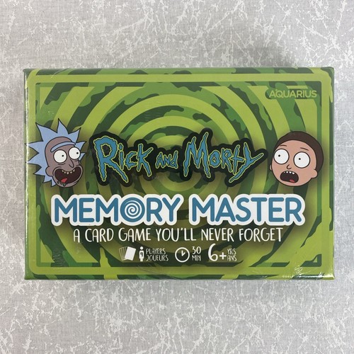 Rick and Morty Cartoon Memory Master Card Game Adult Swim Aquarius New
