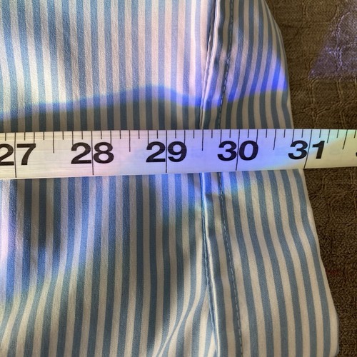 Vineyard Vines Performance Whale Shirt Mens Medium Blue White Striped Stretch - Picture 8 of 8
