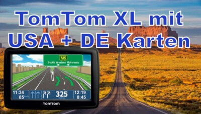 TomTom XL Navi mit USA + DE  Karten 2026 - GPS für Urlaub Navigationsgerät TOP