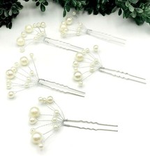 Vintage Style Elegant Pearl Hair Pin Set - Bridal  Special Occasion Hair Access
