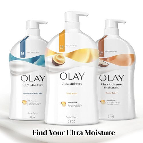 Olay Ultra Idratante Lavaggio Corpo per Donna, Profumo di Burro di Karitè, 33 fl oz - Foto 8 di 8