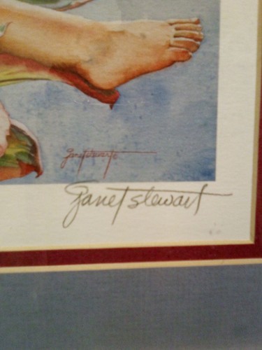 JANET STEWART "KEIKI LA "I" HAWAII HAND SIGNED IN PENCIL LITHOHRAPH - 第 5/8 張圖片