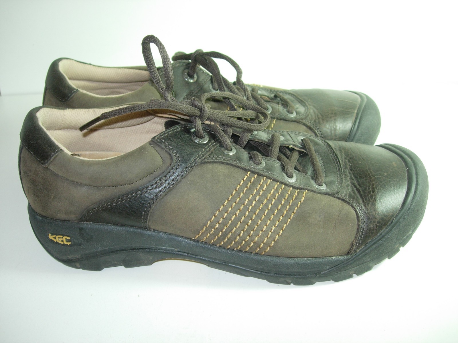 KEEN STIVALI DA TREKKING DA UOMO IN PELLE MARRONE SCARPE DA GINNASTICA ACTIVEWEAR MISURA 10 5 M