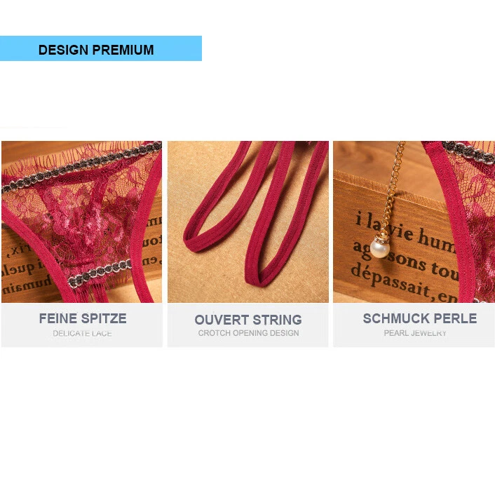 Mini String Tanga ouvert Dessous Slip sexy Panty Schwarz Reizwäsche XS S M L - Bild 3 von 4