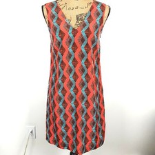Halogen Dress  Multicolored geometric print Size XS sleeveless Shift Dress 