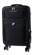 Used Large Travel 28 inch Softside Expandable Rolling Luggage Suitcase Bag Black
