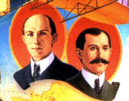 ORVILLE WILBUR WRIGHT FLYER LAPEL HAT PIN UP KITTY HAWK 12-14-1903 1ST FLIGHT - Picture 2 of 4