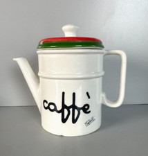 CARAFFA CAFFE' VINTAGE BROCCA CERAMICA BIANCA Baldelli ITALY ANNI '70