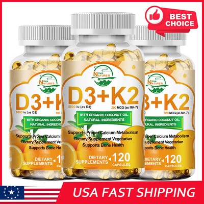Vitamin K2 D3 MK-7 Vitamin Supplement, Boost Immunity & Heart Health, 360 Caps