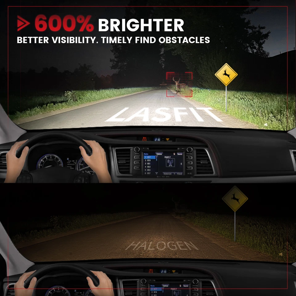 Lasfit Custom LED Headlight Bulbs Low Beam for Toyota Highlander 2017-2019 White - Image 3 of 4