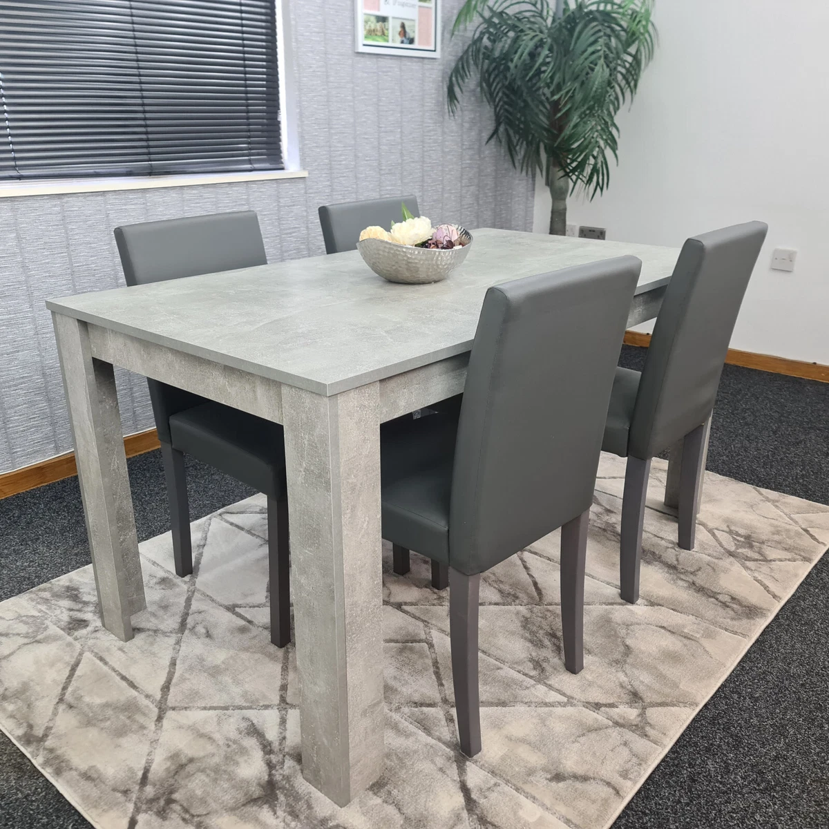 Grey table and benches sale