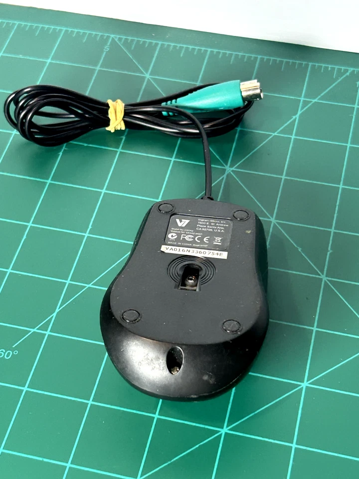 Ergonomic Optical PS/2 Mouse 3 Button with Wheel for Computer Laptop Wired Cord - Image 4 of 4