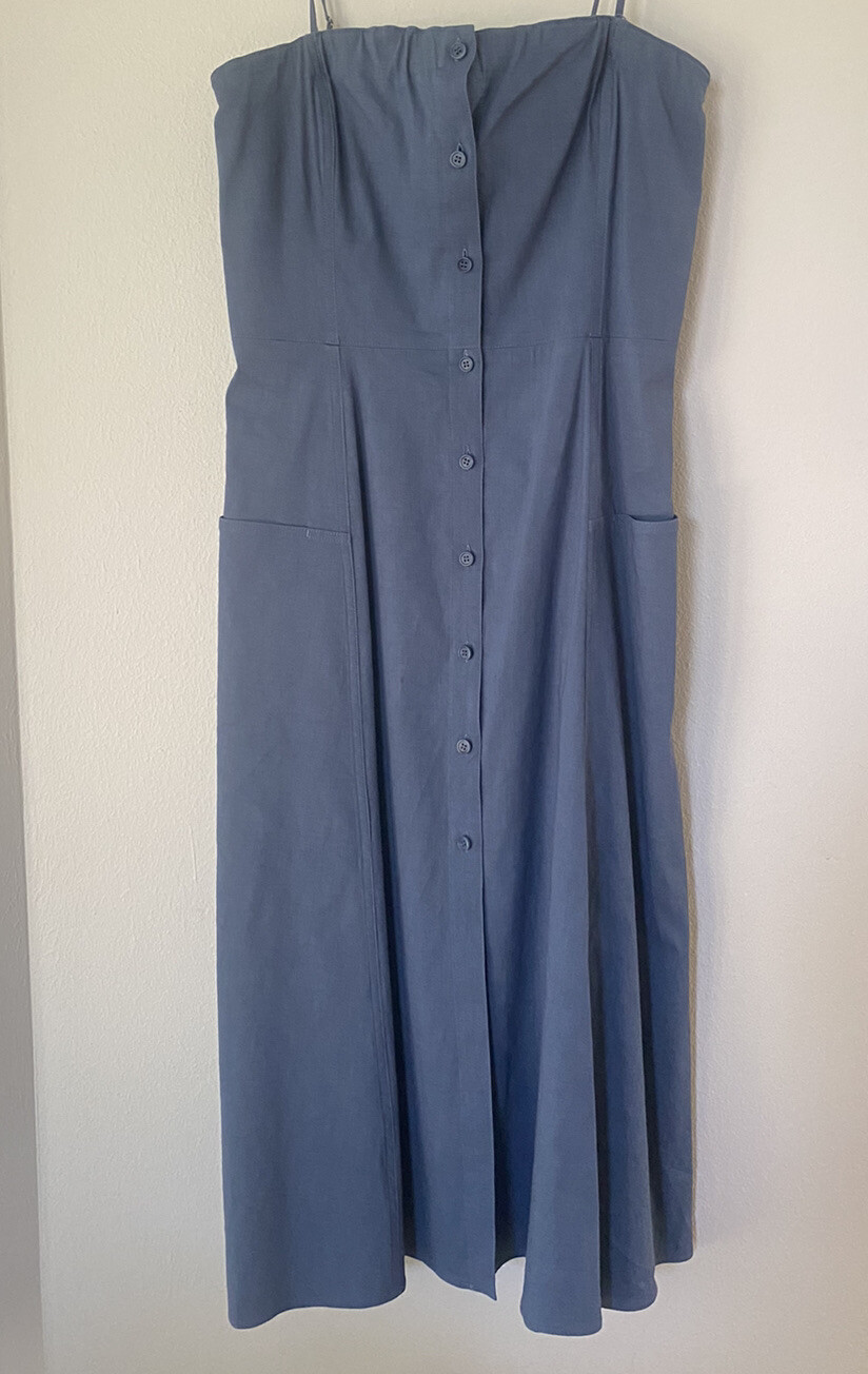 Theory Spaghetti Strap Button Down Strapless Slee… - image 5