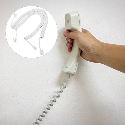 2 Pcs Telephone Cable Cord Cords for Landline Coiled Wire - Zdjęcie 4 z 12