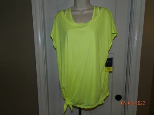 Womens banana appeal Quick-Dri Exercise short Sleeve Tee T-Shirt Top w/ tank XL
