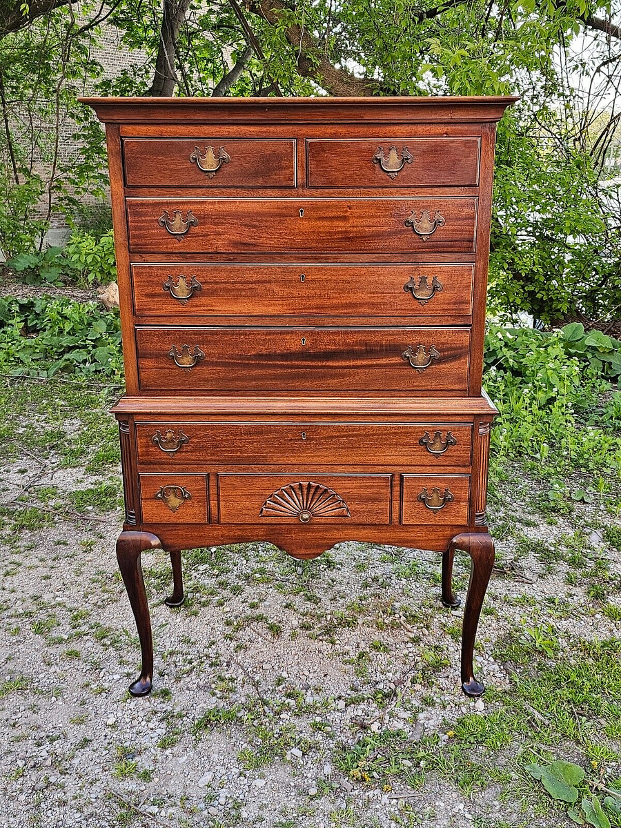 Antique mahogany highboy chest on chest elegant 7 drawer dresser Queen Anne | eBay Antique mahogany highboy chest on chest elegant 7 drawer dresser Queen Anne | eBay
