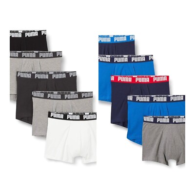 Puma Basic Boxer for Man Pack (Pack of 5) Multi White-Grey-Black