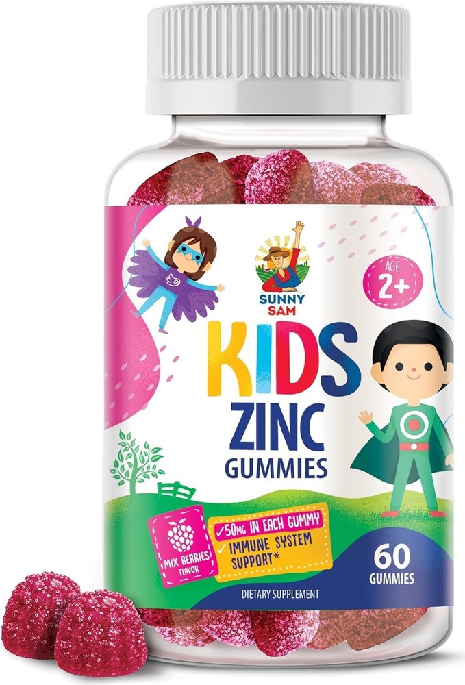 Zinc Gummies for Kids & Adults - Chewable Gummy Immune Support Antioxidant NEW
