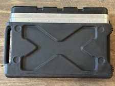 SKB 2U Black Molded Plastic Flight Rack Case with Back Hatch