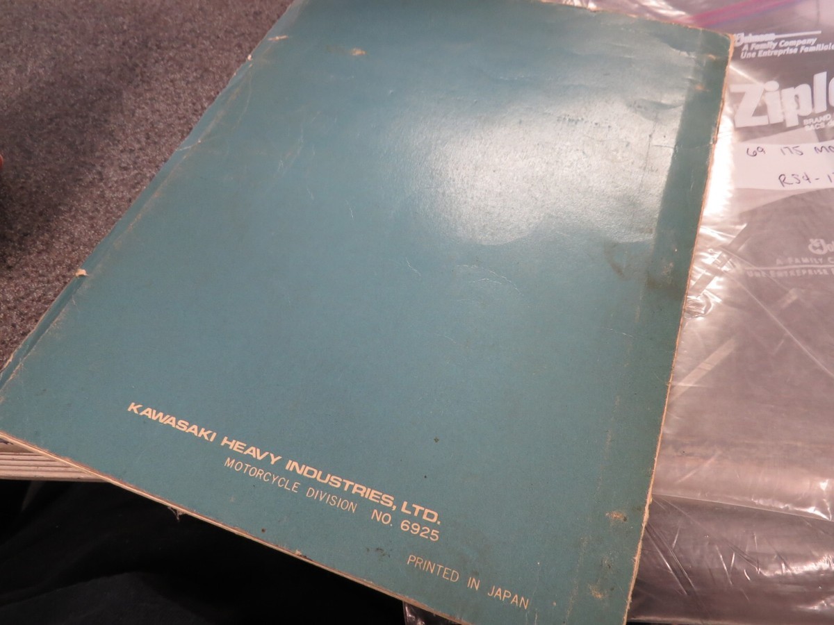 Kawasaki Factory Parts Catalogue Manual 1969 175 Models F2 Kawasaki Factory Parts Catalogue Manual 1969 175 Models F2