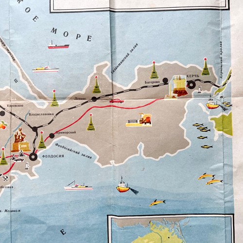 Crimea Tourist Map 1967 Soviet Ukrainian Travel Guide Vintage USSR Collectible - Picture 4 of 9