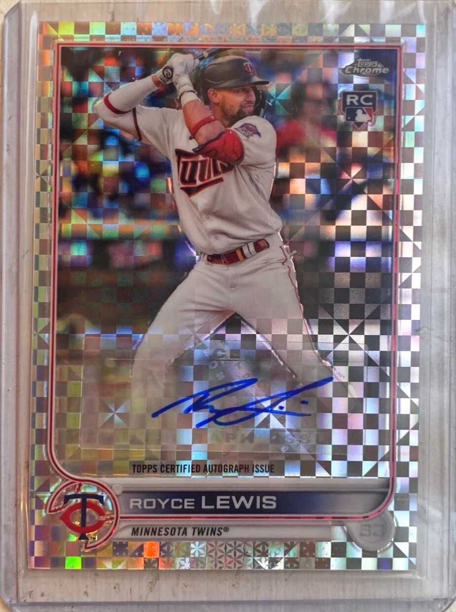 2022 Royce lewis Topps chrome /125 rc auto