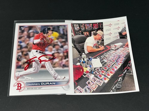 Jarren Duran Boston Red Sox Auto Signed 2022 Topps Rookie RC Red