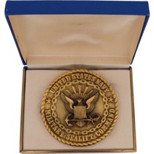 New Brass Military Sealift Command Msc Usn Navy Fleet NOS Vintage Belt Buckle